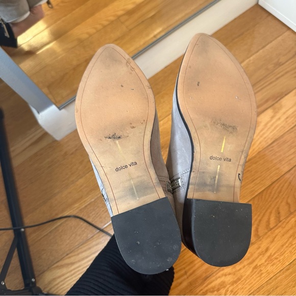 Dolce Vita Marra Boots in Smoke Grey Suede Zipper Booties with Zippers — Size 6 - Picture 9 of 9